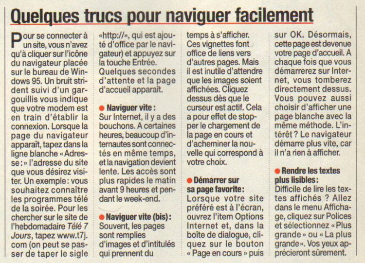 Micro Hebdo n°1 - Quelques trucs pour naviguer facilement